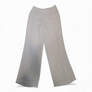 Greylin‎ White Wide-Leg Tailored Trousers S